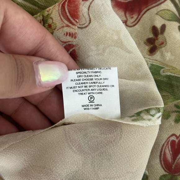 bec + bridge Floral Wrap Dress - Green and Red - Picture 5 of 7